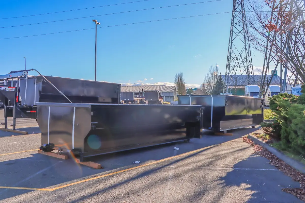 Roll-off dumpster ready for waste disposal at job site for 15 Yard Dumpster Rental in Thurmont